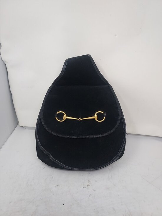 Gucci Black Suede Tom Ford Horsebit One Shoulder Backpack main image 13